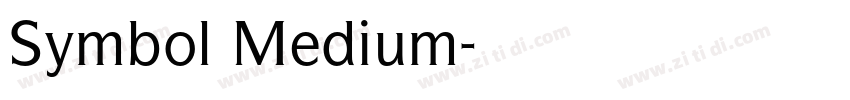 Symbol Medium字体转换
